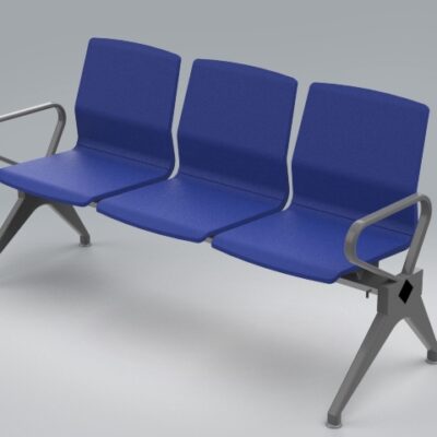 PU 3 SEATER WITHOUT ARMS – BLUE