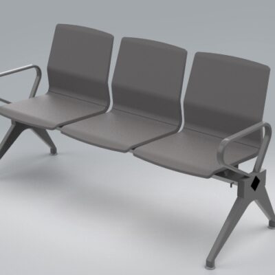 PU 3 SEATER WITHOUT ARMS – GREY